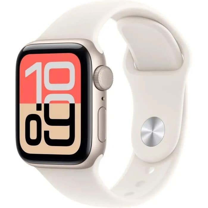 Apple Watch SE 3 GPS 40mm Boîtier Aluminium Bracelet Starlight Sport Band S/M Starlight — photo 1