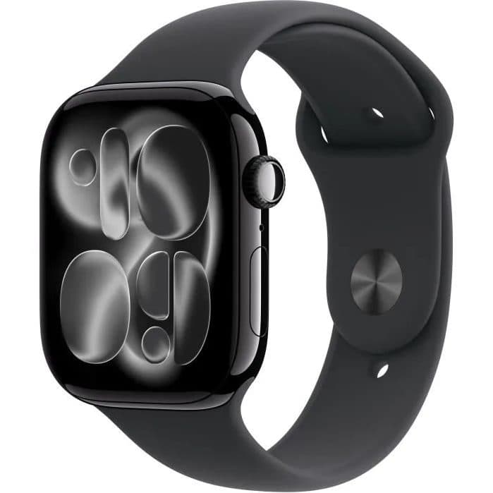 Apple Watch Series 11 GPS 46mm Boîtier Aluminium Bracelet Sport Band M/L Noir Jet — photo 1
