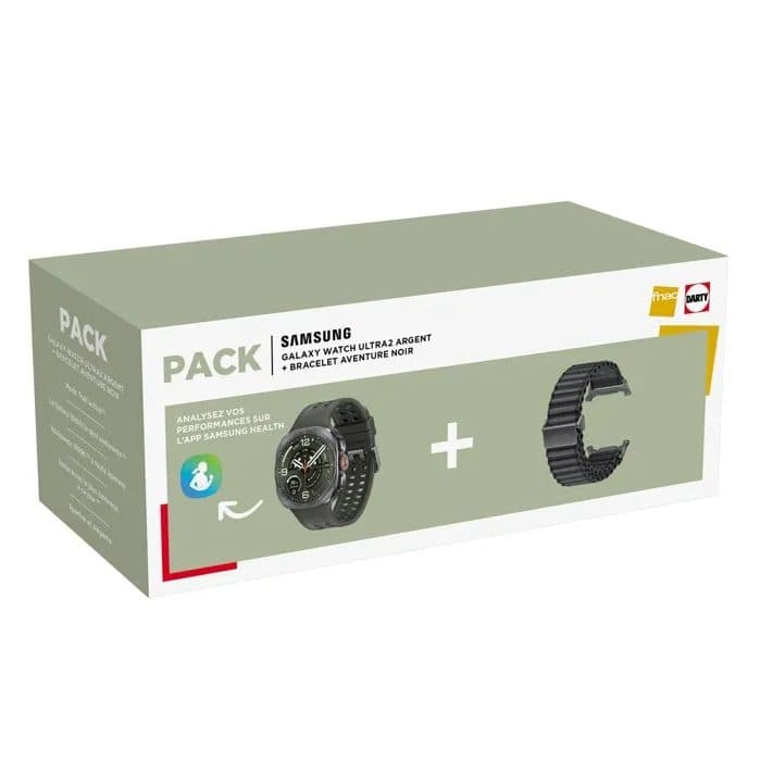Samsung Montre connectée Pack Galaxy Watch Ultra 2 + Bracelet Noir — photo 1