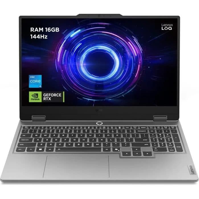 PC portable Gamer LENOVO LOQ 15IRX10 - 15'' FHD 144hz - Core i5-13450HX - RTX 5060 100W - 16 Go - 512 Go - AZERTY — photo 1