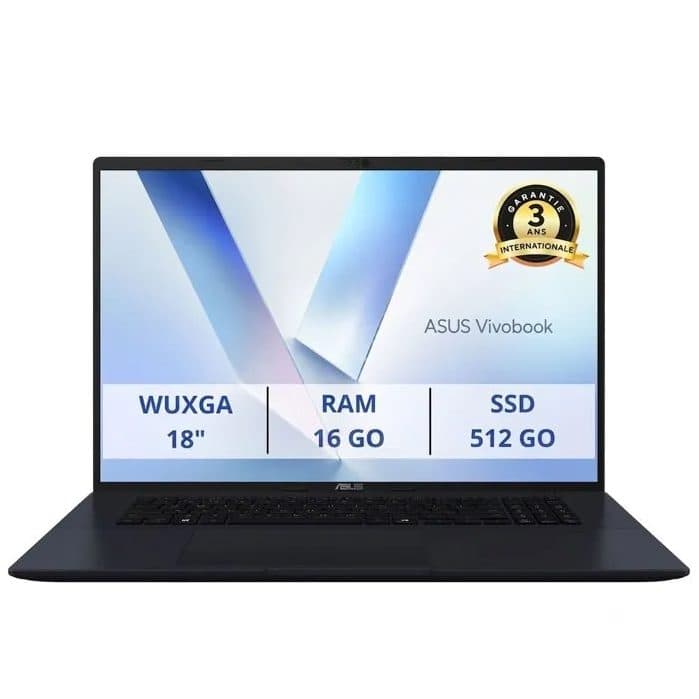 PC Portable ASUS VivoBook 18 M1807 : Sans Windows - 18.0" WUXGA - AMD Ryzen AI 7 445 - RAM 16Go - 512Go SSD — photo 1