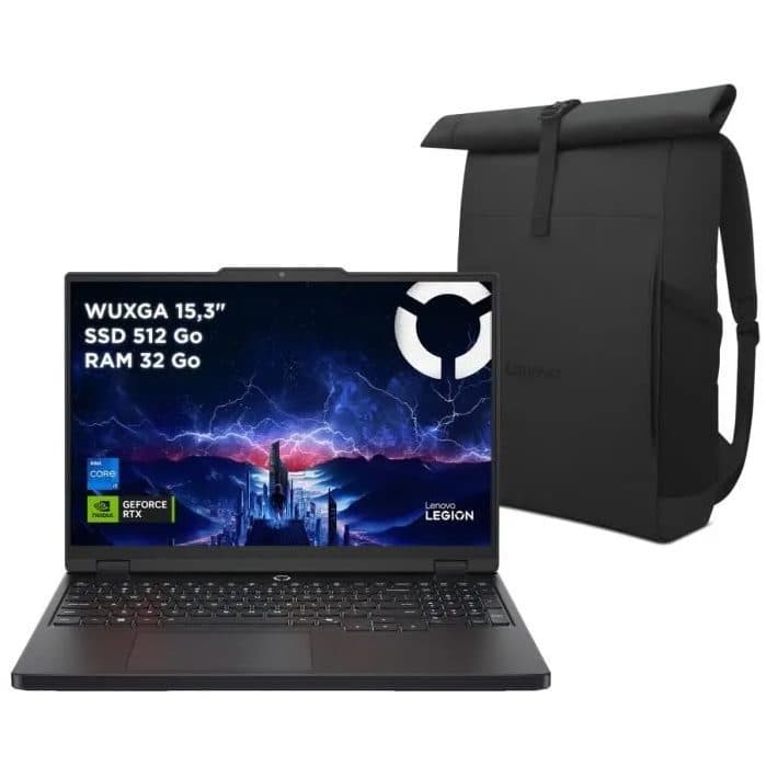 PC portable Gamer LENOVO Legion 5 15IRX10 - 15,3" 165Hz - Core i7-13650HX - RTX 5070 115W - 32 Go - 512 Go + Sac — photo 1